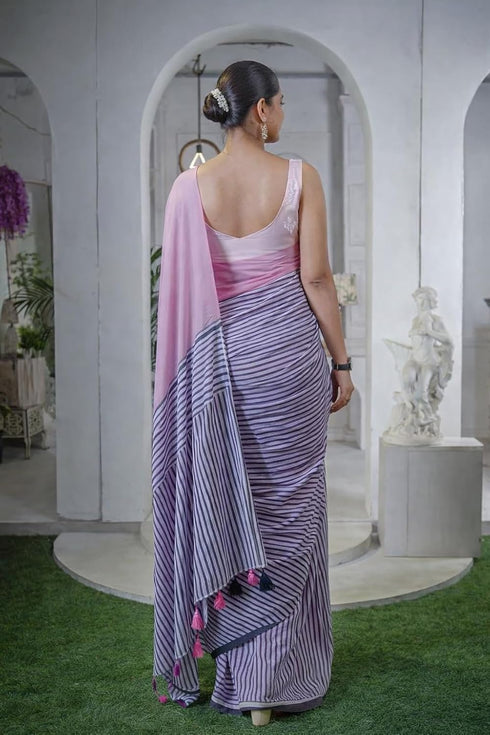 Vasthrlay Striped Lightweight Unstitched Elegant