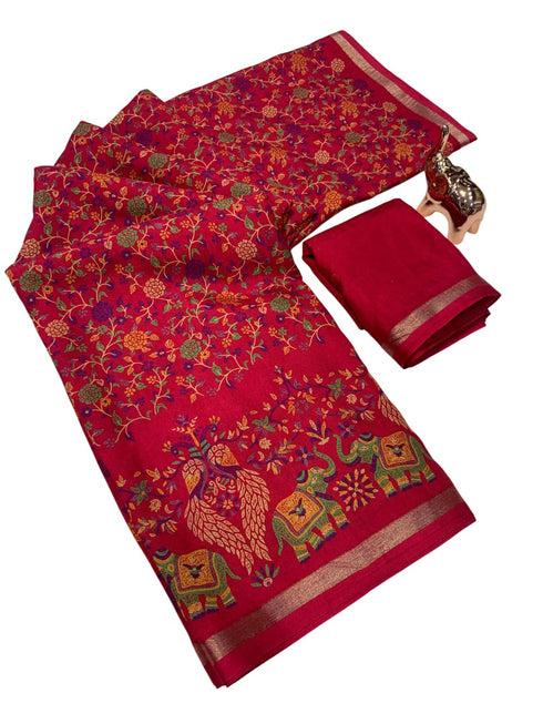 Vasthrlay Kalamkari Digital Piece Navy