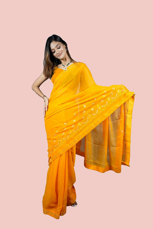 Vasthrlay Embroidered Shimmer Ethnic Wear