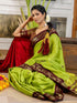Vasthrlay Weaving Khaki Saree
