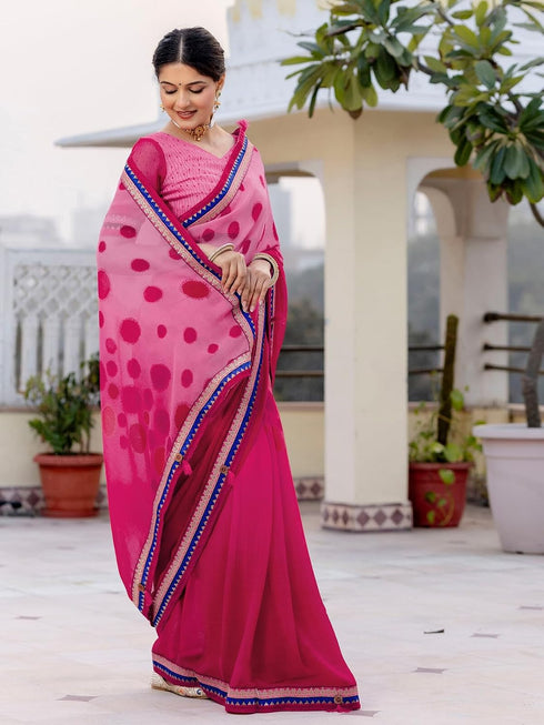 Vasthrlay Georgette Printed Light Saree
