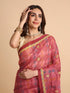 Vasthrlay Cotton Printed Blue Saree