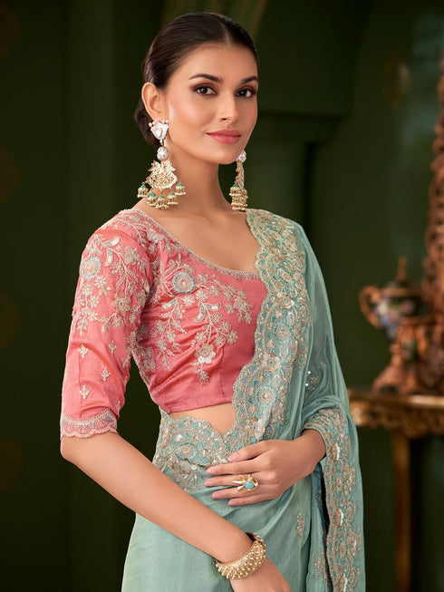 Vasthrlay Embroidery Unstitched Designer Tfh Ethnic Wear