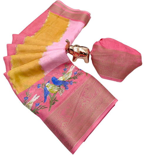 Vasthrlay Bandhani Kanjivaram Weaving