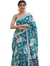 Vasthrlay Womens Printed Purple Saree With Unstitched Blouse Piece