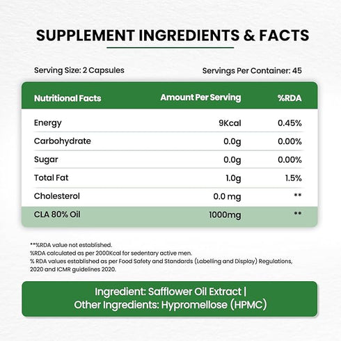 Himalayan Organics Plant Based CLA 1000