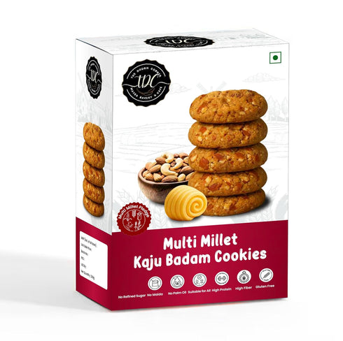 The Dough Corner Healthy Multi Millet Kaju Badam Cookies