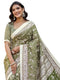 Vasthrlay Womens Printed Unstitched White Saree