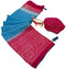 Vasthrlay Georgette Contrast Darkblue
