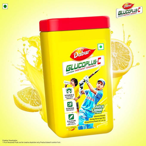 DABUR Gluco Plus C Energy Boost Lemon – 400 g Jar