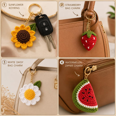 Handmade Crochet Keychain Combo
