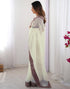 Vasthrlay Sequence Embroidery Unstitched Off White Saree