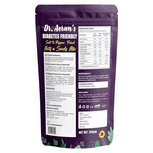 Dr. Aeran’s Diabetes Friendly Nuts & Seeds Mix 100g