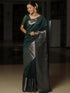 Vsathrlay Saree Kanjivaram Silk Pari Dark