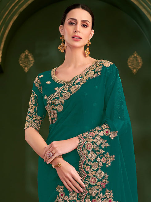 Vasthrlay Embroidery Unstitched Designer Tfh Ethnic Wear