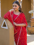 Vasthrlay Georgette Bandhani Orange Saree
