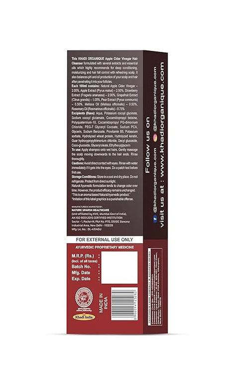 Khadi Organique Apple Cider Vinegar Hair Cleanser