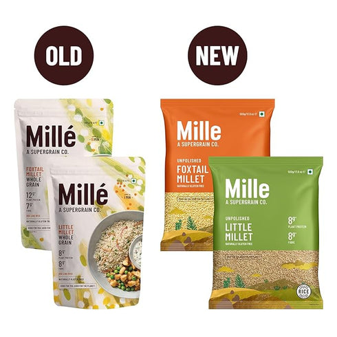 Mille Foxtail Millet and Little Millet Whole Grains Combo