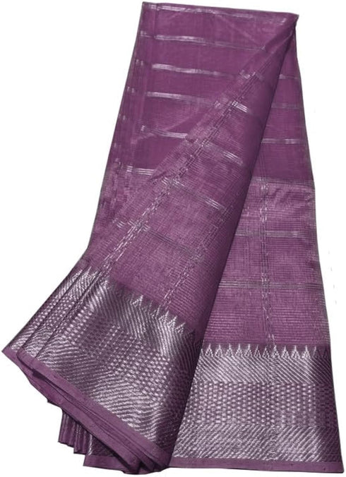 Vasthrlay Nr Handloom Banarasi Lavender Purple
