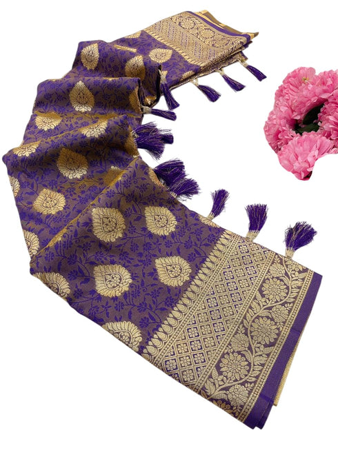Vasthrlay Kanjivaram Banarasi Lavendar