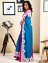 Vasthrlay Womens Printed Unstitched White Saree