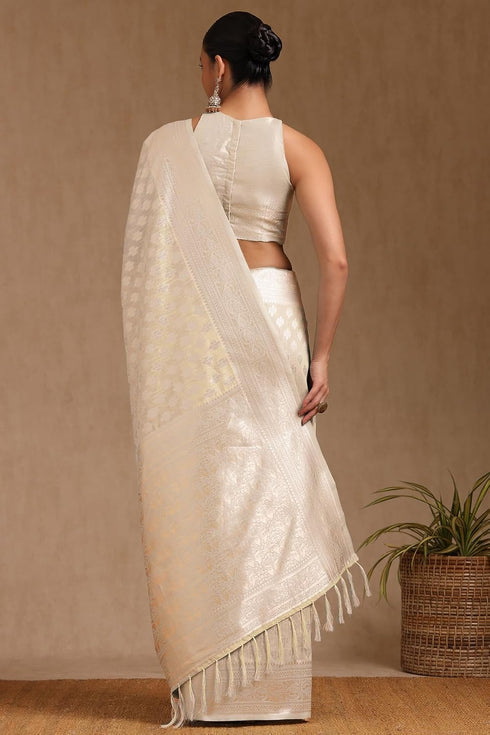 Vasthrlay Peach Tussar Woven