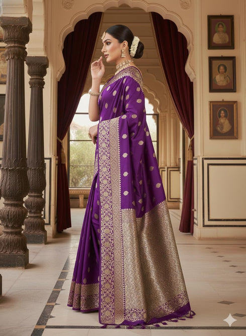 Vasthrlay Banarasi Golden Weaving