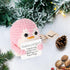 Handmade Crochet Penguin Desk Decor with Positive Message Card Pink