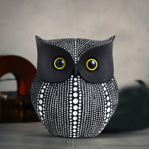 Modern Classy Black Owl for Home Decor