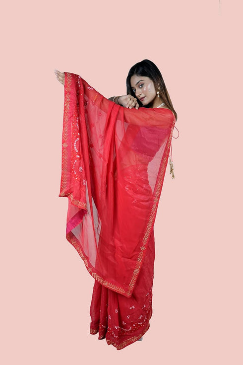 Vasthrlay Embroidered Shimmer Ethnic Wear