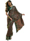 Vasthrlay Georgette Jacquard Unstitched Black Saree