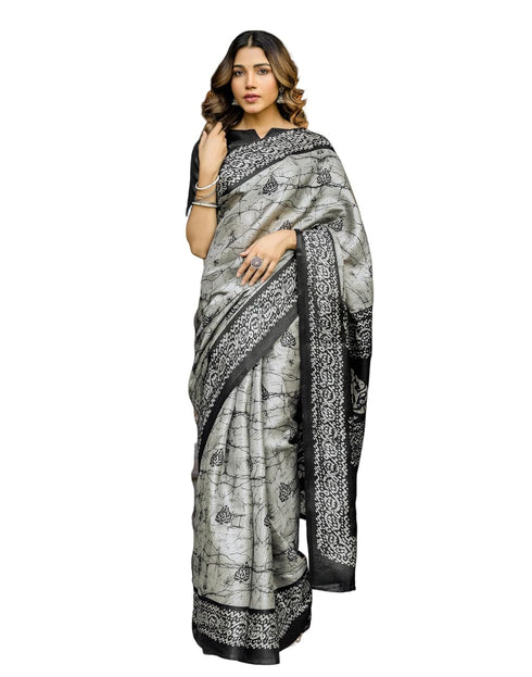 Vasthrlay Womens Printed Unstitched Maroon Saree