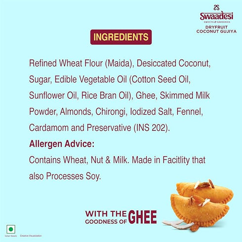Unibic Swaadesi Dryfruit Coconut Gujiya