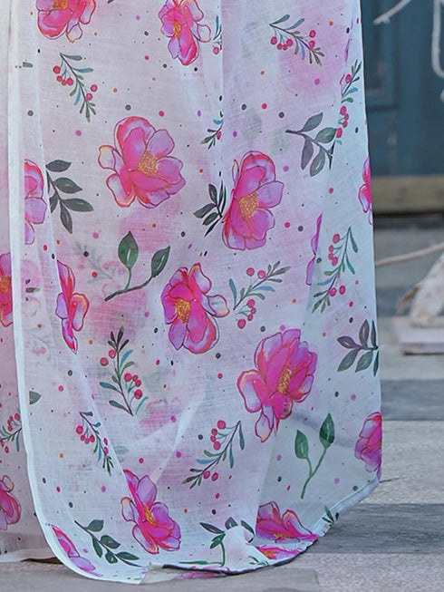 Vasthrlay Bandhani Printed Rama Saree