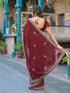 Vasthrlay Georgette Embroidery Unstitched Coral Saree