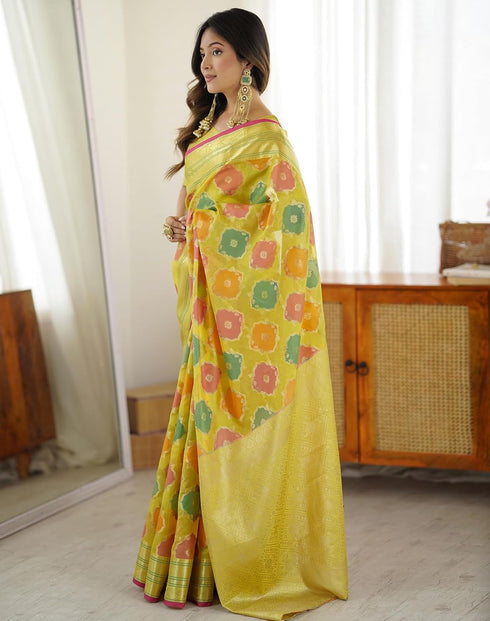 Vasthrlay Banarasi Kanjivaram Unstitched Black Saree