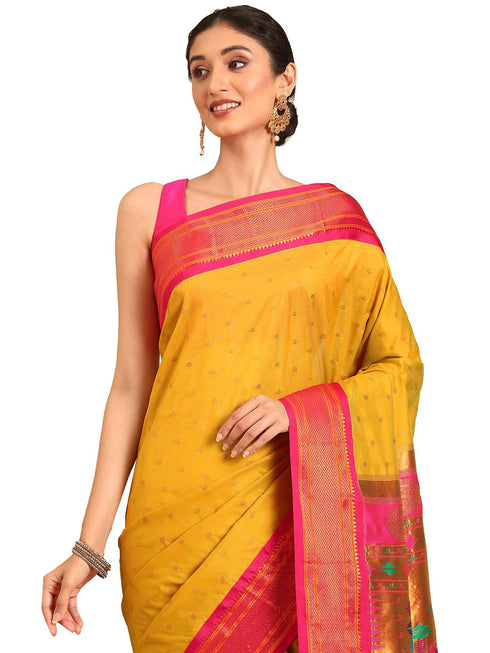 Vasthrlay Paithani Black Saree
