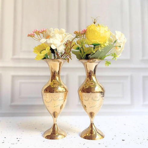 Pure Brass Flower Vase Set of 2