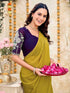 Vasthrlay Georgette Embroidery Wine Saree