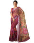 Vasthrlay Womens Cotton Printed Brown Saree