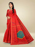 Vasthrlay Bandhani Swarovski Traditional Red Saree