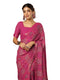 Vasthrlay Georgette Bandhani Unstitched Pink Saree