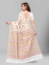 Vasthrlay Cotton Printed Mulmul Cream Saree