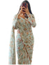 Vasthrlay Pink Georgette Unstitched Saree