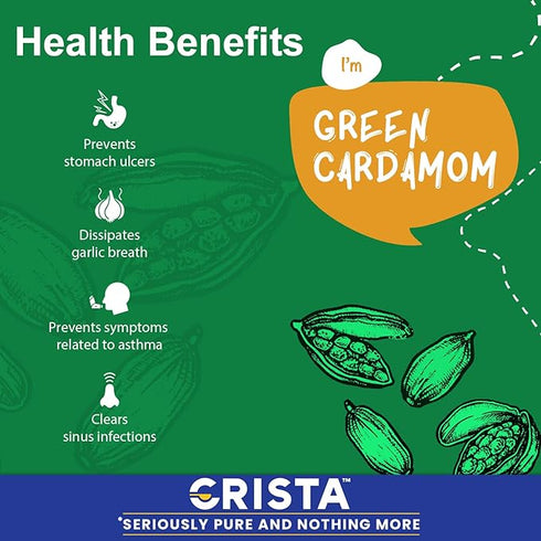 CRISTA 100gm Whole Green Cardamom | Elaichi