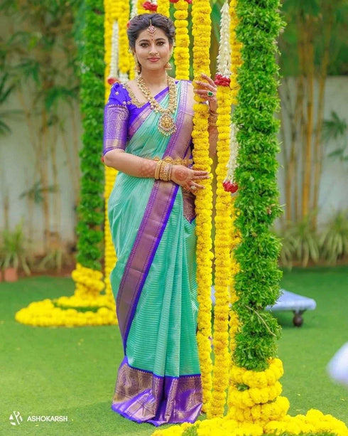Vasthrlay Banarasi Kanjivaram Az Ys Og Sarkar Blue Ethnic Wear