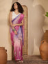 Vasthrlay Sequins Embroidery Orange Saree