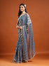 Vasthrlay Wine Embroidery Saree