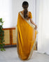 Vasthrlay Sequence Embroidery Unstitched Dark Green Saree