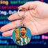 Acrylic Cricket And Football Theme Keychain For Car And Bike